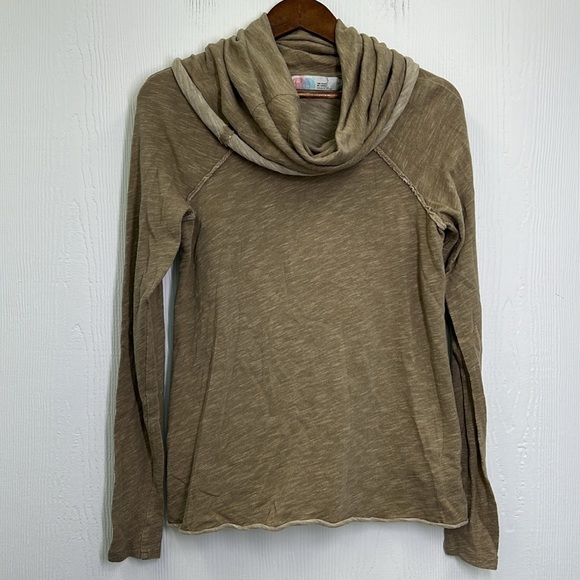 Free People Beach - Cocoon Green Cowl Neck Pullover Long Sleeve Sweater SZ XS/SM - Picture 10 of 13
